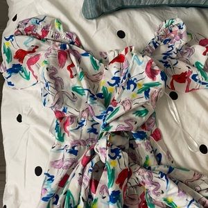 Tanya Taylor 🌈 Flamingo 🦩 Long Dress Size 2(runs large and can fit size 4/6)